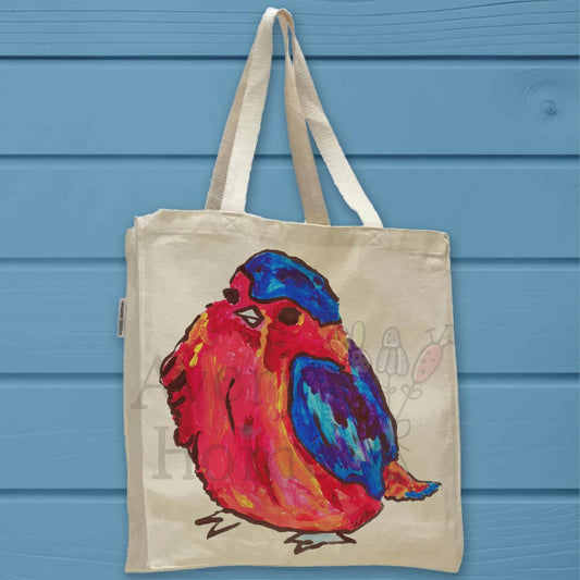 Life Is Beautiful Organic Cotton Tote Bag – Bird & Floral Decor
