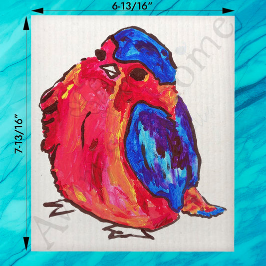 Life Is Beautiful Swedish Dishcloth – Bird & Floral Decor