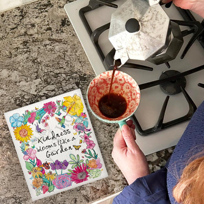 Kindness Grows Swedish Dishcloth – Garden Flower Decor