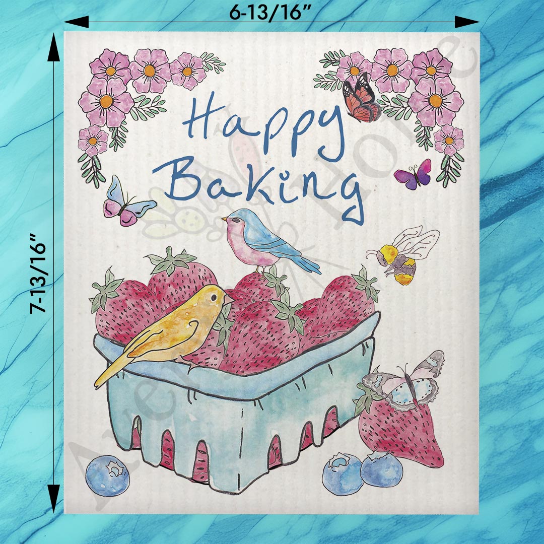 Happy Baking Swedish Dishcloth – Sweet Spring Decor