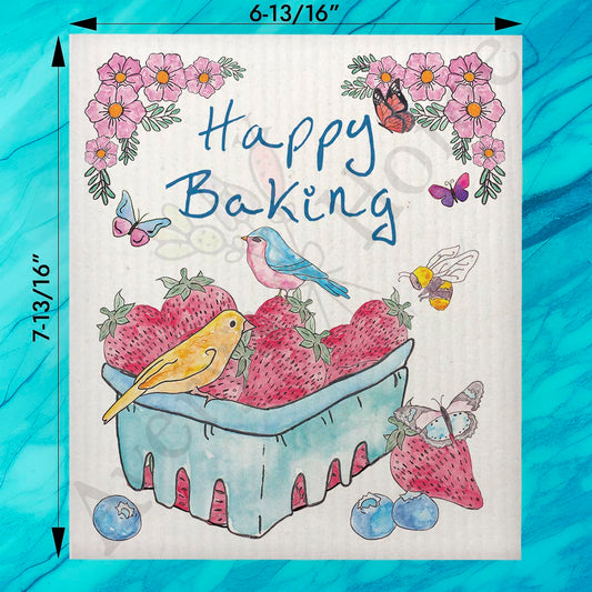 Happy Baking Swedish Dishcloth – Sweet Spring Decor