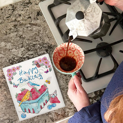 Happy Baking Swedish Dishcloth – Sweet Spring Decor