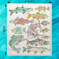 Freshwater Fishing Swedish Dishcloth – Lake Catch Decor