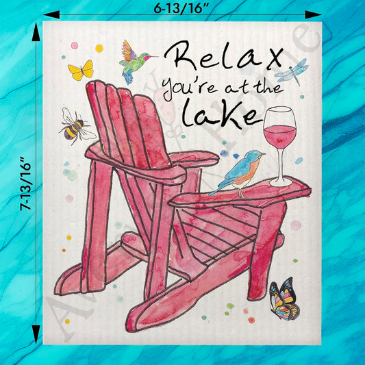 Lake Chair Relaxation Swedish Dishcloth – Dockside Decor