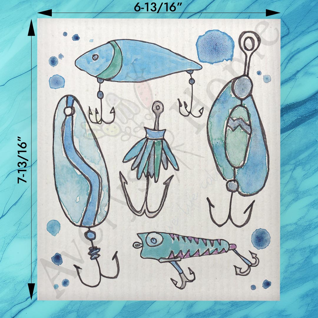 Fresh Water Fishing Lures Swedish Dishcloth