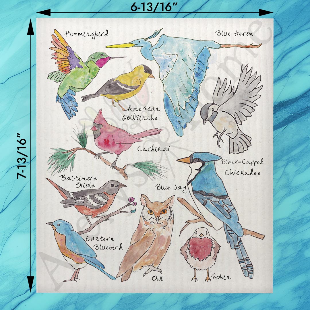 Northern Birds Swedish Dishcloth – Backyard Birdwatcher Gift