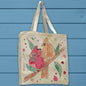 Cardinal Couple Organic Cotton Tote Bag – Lovebirds in the Pines