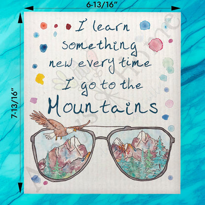 Mountain Sunglasses Swedish Dishcloth – Chill Vacation Decor