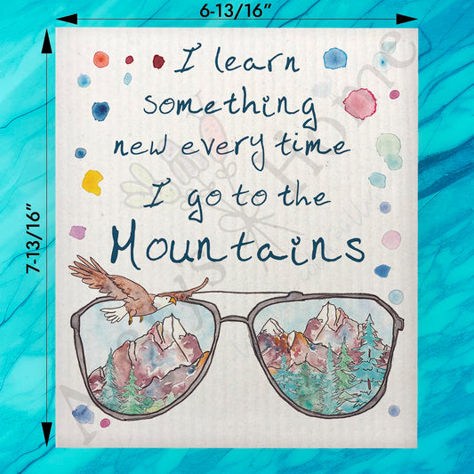 Mountain Sunglasses Swedish Dishcloth – Chill Vacation Decor