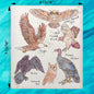 Birds of Prey Swedish Dishcloth – Raptor Enthusiast Decor