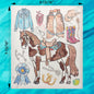 Western Horse Riding Swedish Dishcloth – Cowboy Decor