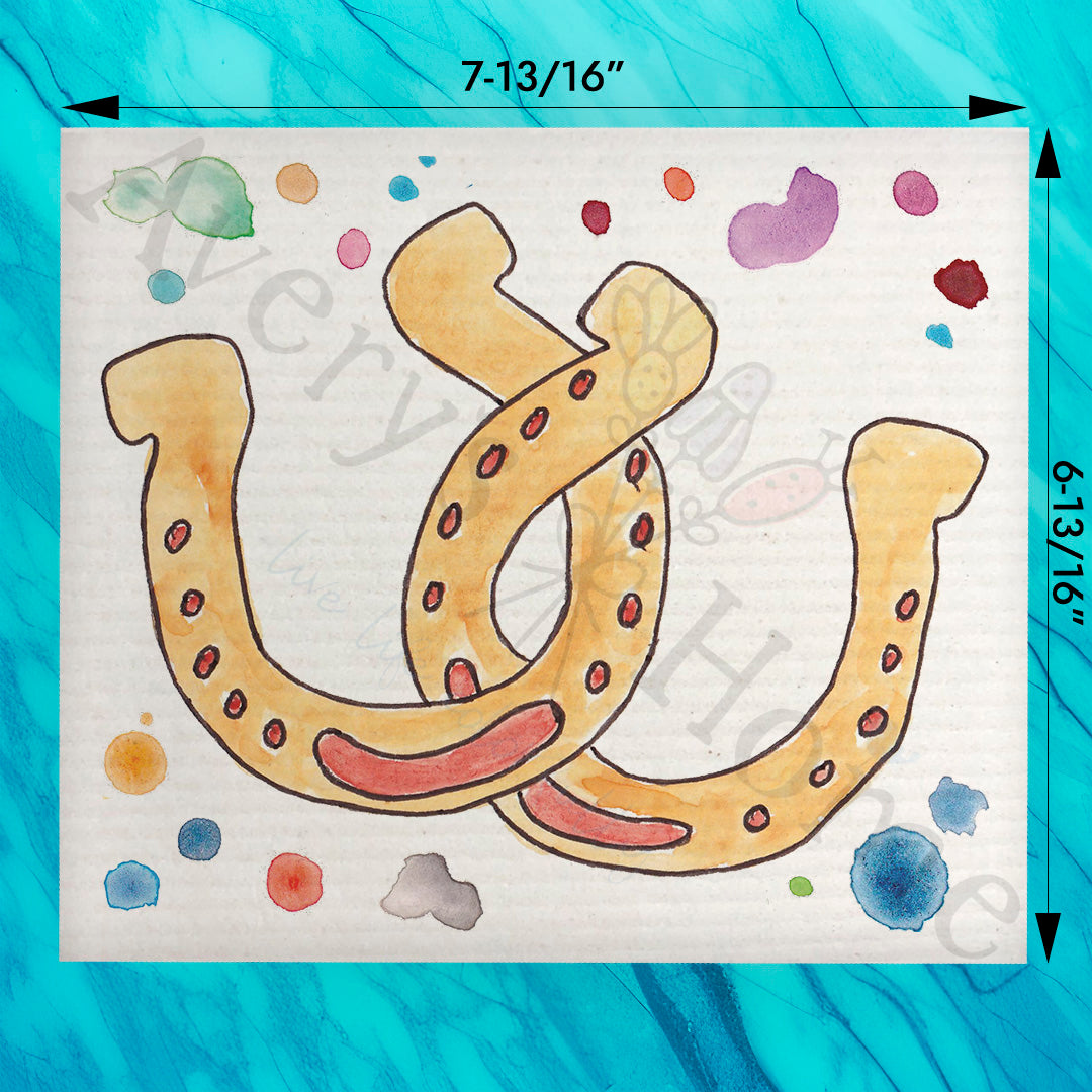 Horseshoes Sweet Swedish Dishcloth – Funny Southern Decor