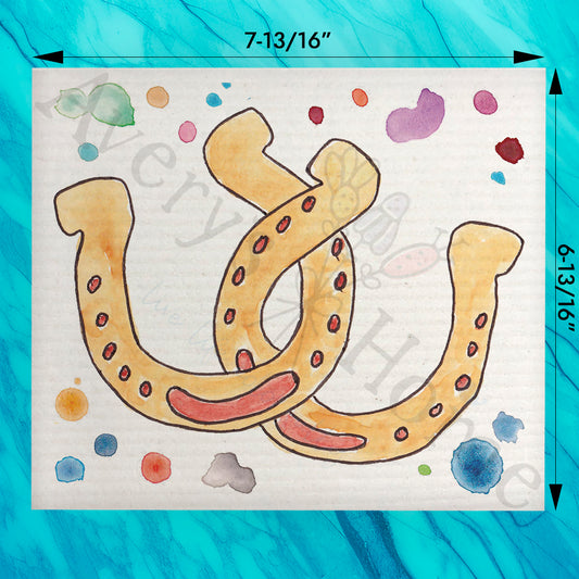 Horseshoes Sweet Swedish Dishcloth – Funny Southern Decor