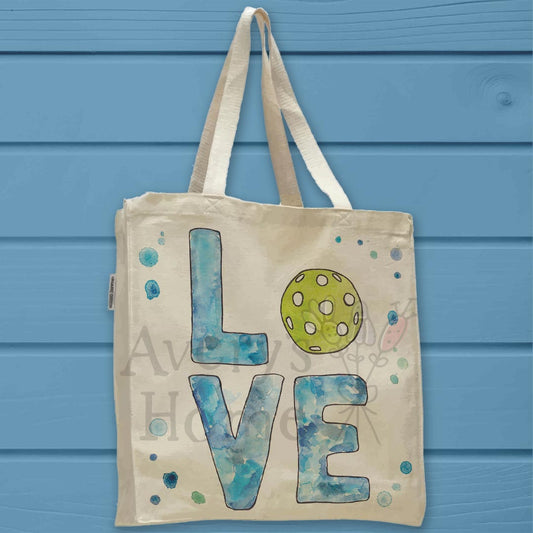 Pickleball Love Organic Cotton Tote Bag – Sporty Gift