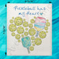 Pickleball Valentine Swedish Dishcloth – Sporty Heart Gift