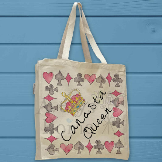 Canasta Queen Organic Cotton Tote Bag – Sassy Card Gift