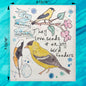 American Goldfinch Facts Swedish Dishcloth – Garden Bird Decor