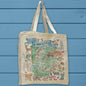 Arkansas State Map Organic Cotton Tote Bag – Natural State Accent