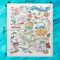California Map Swedish Dishcloth – Beaches, Mountains & Magic