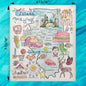 Illinois State Map Swedish Dishcloth – Windy City Edition