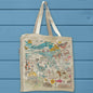 Maryland Map Organic Cotton Tote Bag – Sailboats, Shells & Skyline