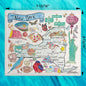 New York Map Swedish Dishcloth – Apples, Adirondacks & Big Dreams