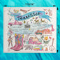 Tennessee Map Swedish Dishcloth – Graceland to Gatlinburg