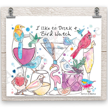 I Like to Drink & Bird Watch 20 oz Tumbler