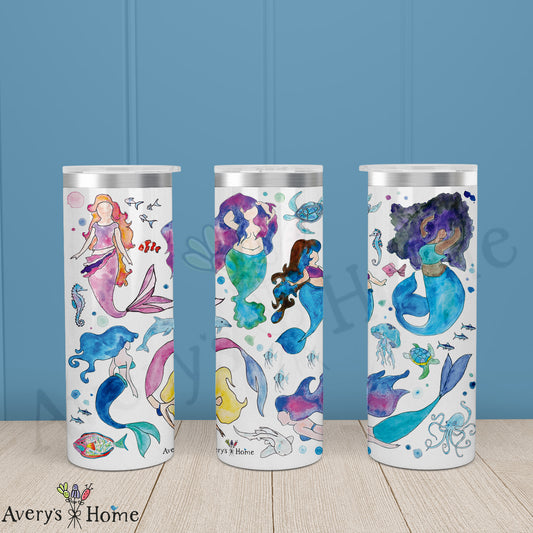 Mermaids 20oz Skinny Tumbler