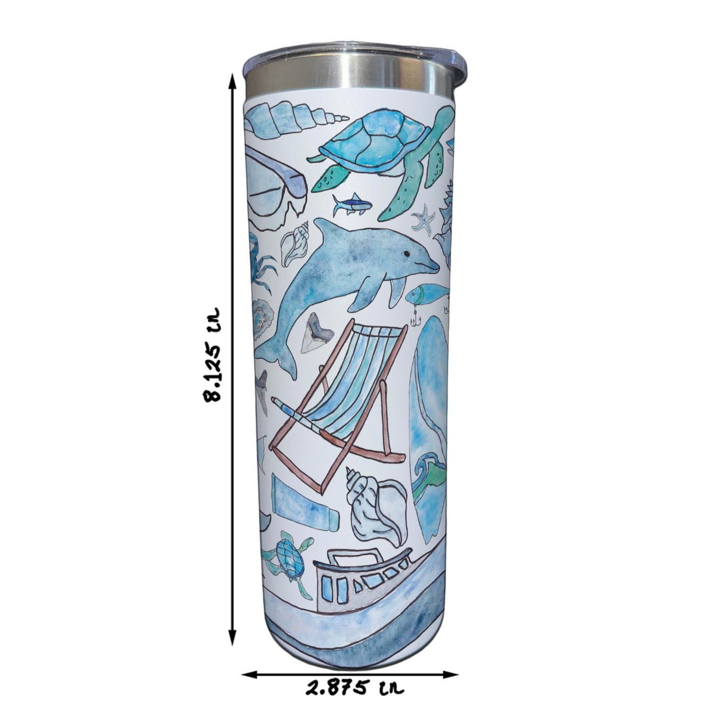 Blue Beach Day Memories 20 oz Tumbler