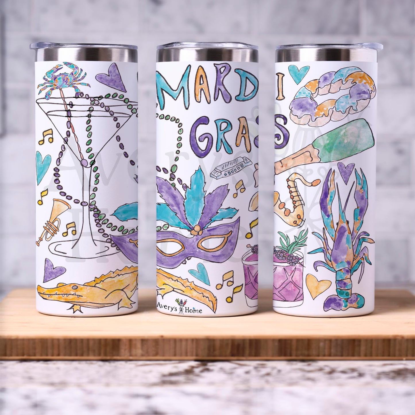 Mardi Gras Party 20 oz Tumbler
