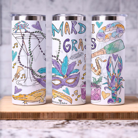 Mardi Gras Party 20 oz Tumbler