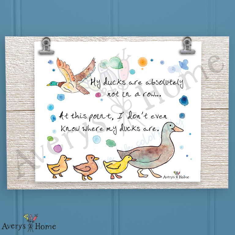 Ducks in a Row 20oz Skinny Tumbler