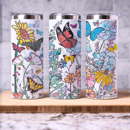 Butterfly Garden 20 oz Tumbler