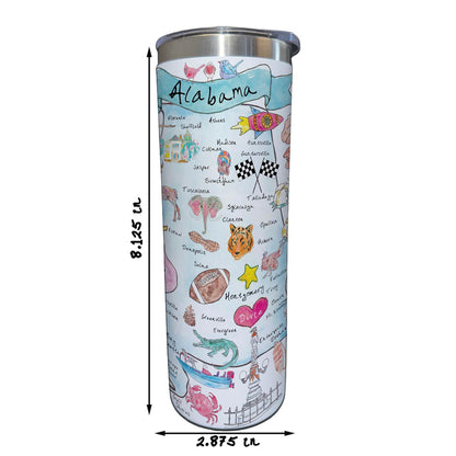 Alabama Map 20 oz Tumbler