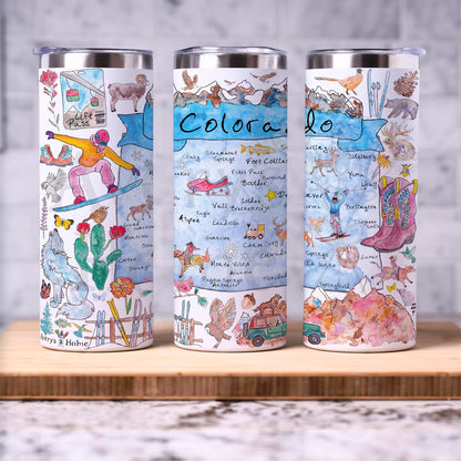 Colorado Map 20 oz Tumbler