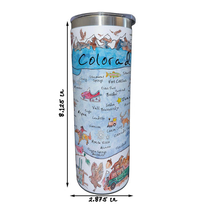 Colorado Map 20 oz Tumbler