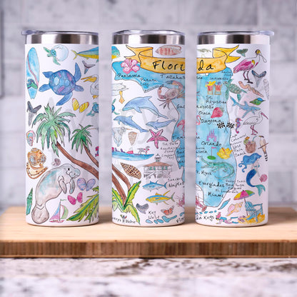 Florida Map 20 oz Tumbler