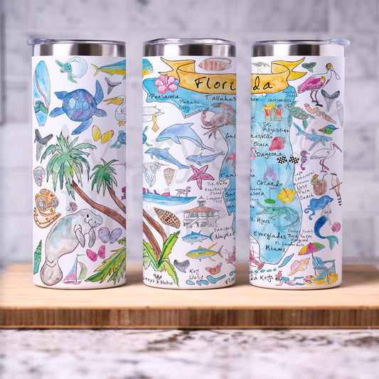 Florida Map 20 oz Tumbler