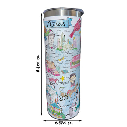 Illinois Map 20 oz Tumbler