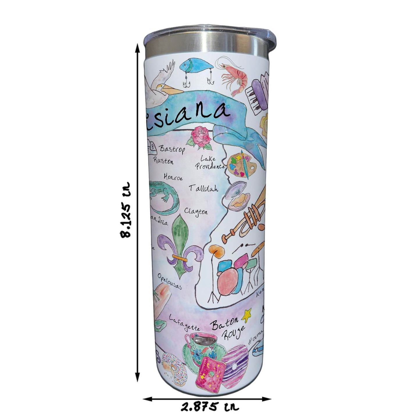 Louisiana Map 20 oz Tumbler