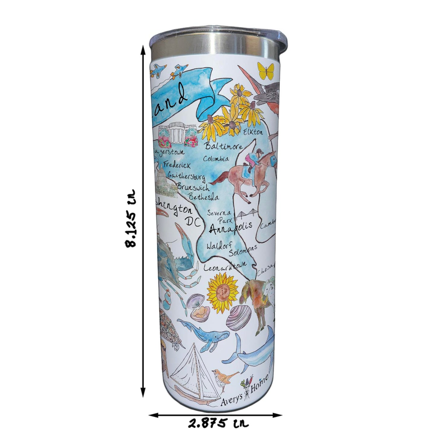Maryland Map 20 oz Tumbler