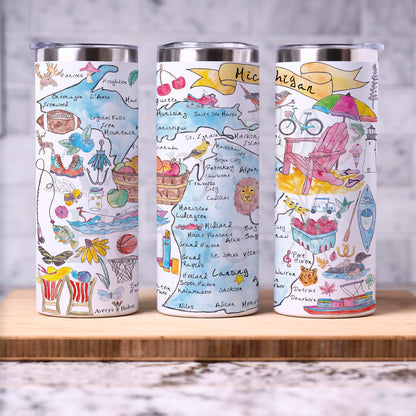 Michigan Map 20 oz Tumbler