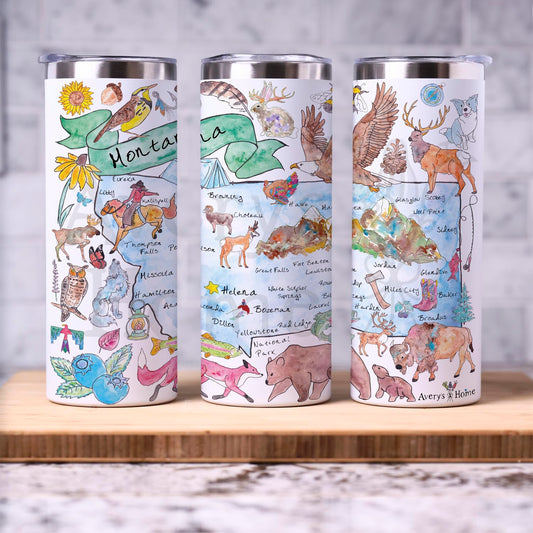 Montana Map  20 oz Tumbler
