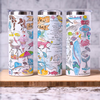 New Jersey Map  20 oz Tumbler