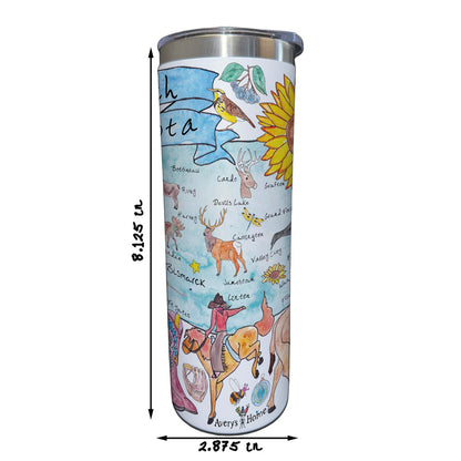 North Dakota Map  20 oz Tumbler