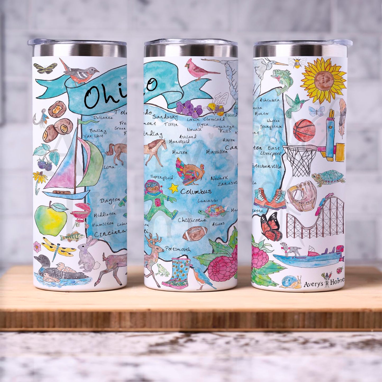 Ohio Map  20 oz Tumbler