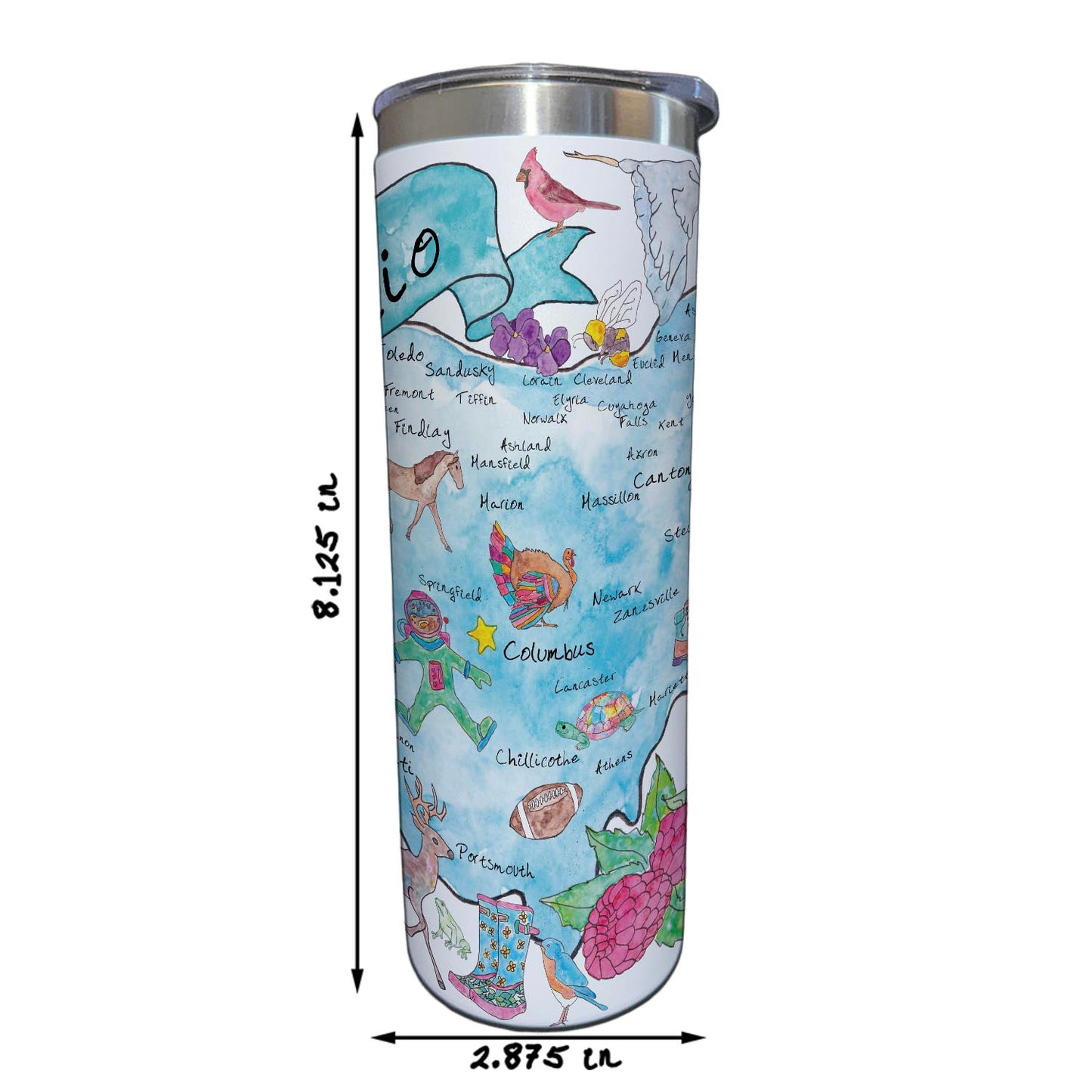 Ohio Map  20 oz Tumbler