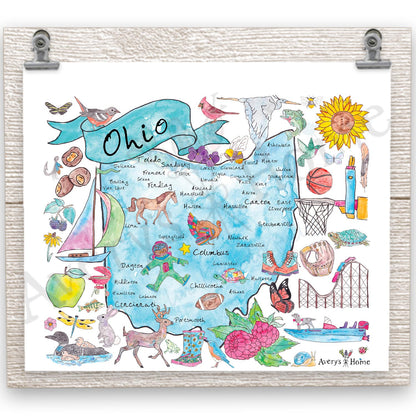 Ohio Map  20 oz Tumbler