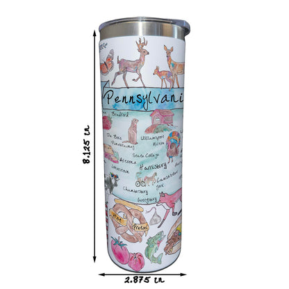 Pennsylvania Map 20 oz Tumbler